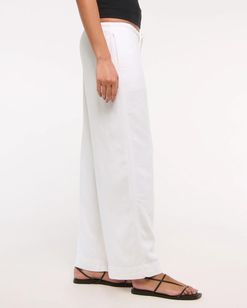 Linen-Blend Pull-On Pant