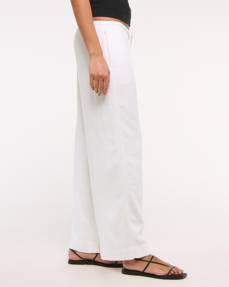 Linen-Blend Pull-On Pant