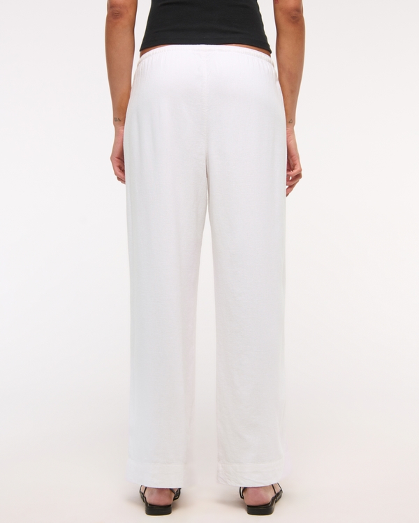 Linen-Blend Pull-On Pant