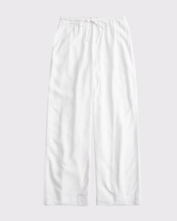 Linen-Blend Pull-On Pant