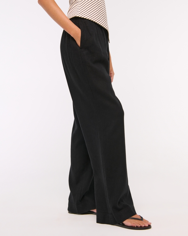 Linen-Blend Pull-On Pant