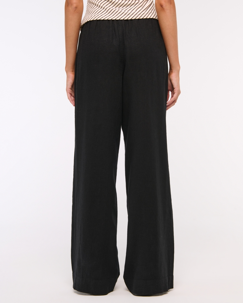 Linen-Blend Pull-On Pant