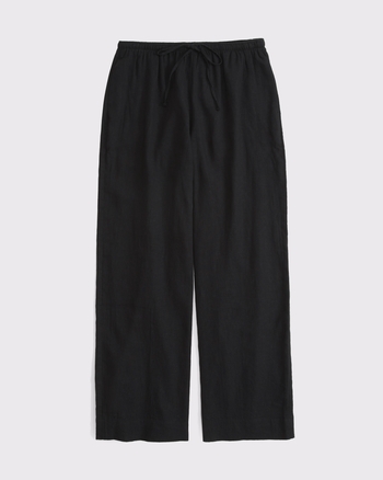 Linen-Blend Pull-On Pant