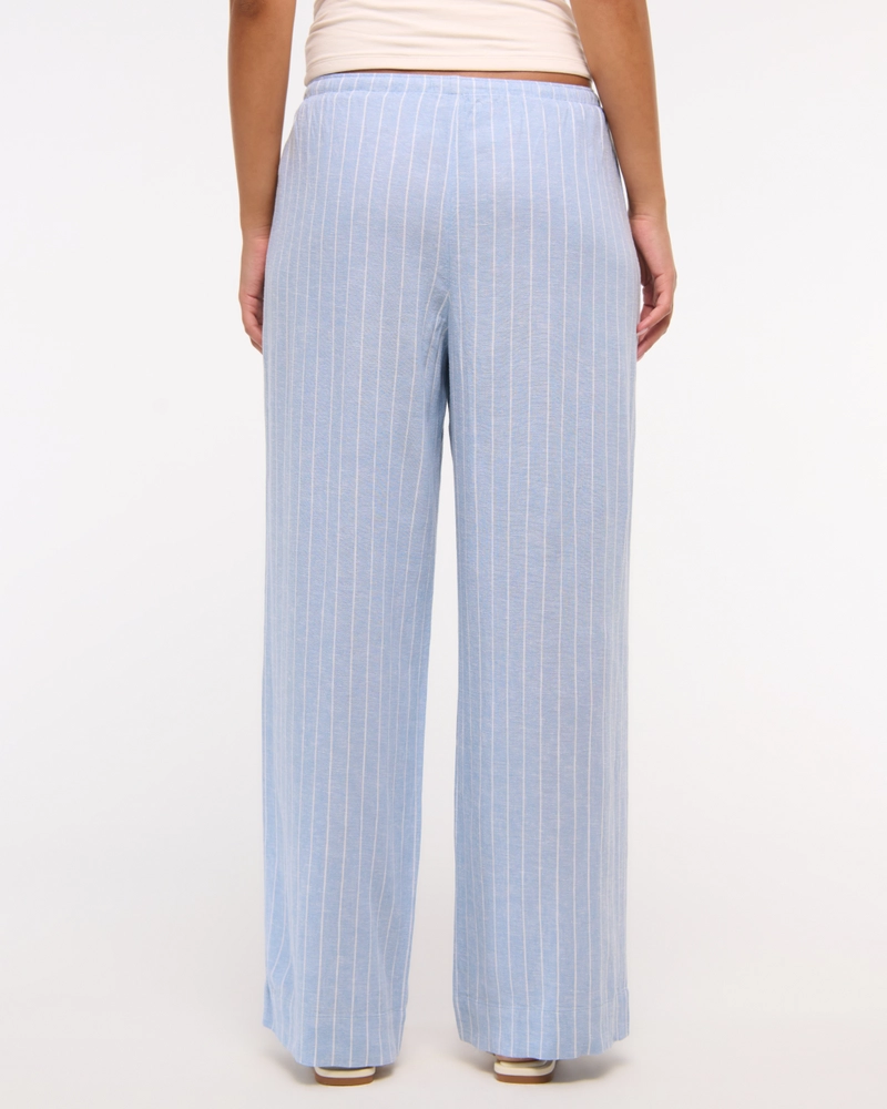 Linen-Blend Pull-On Pant