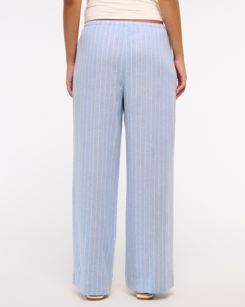 Linen-Blend Pull-On Pant