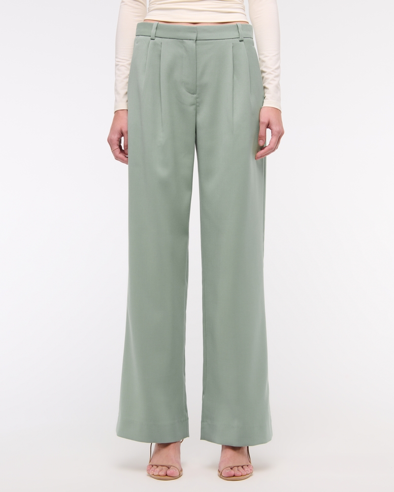 A&F Sloane Low Rise Tailored Wide Leg Pant