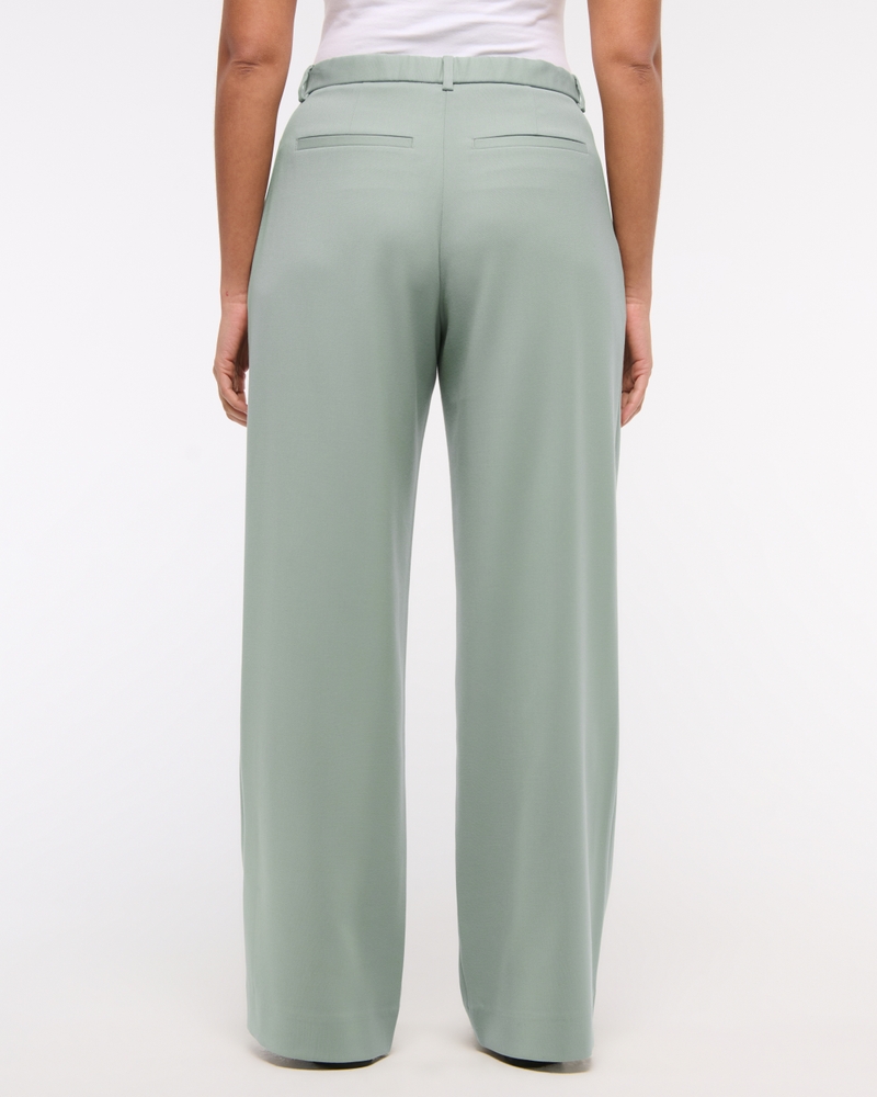Curve Love A&F Sloane Low Rise Tailored Wide Leg Pant