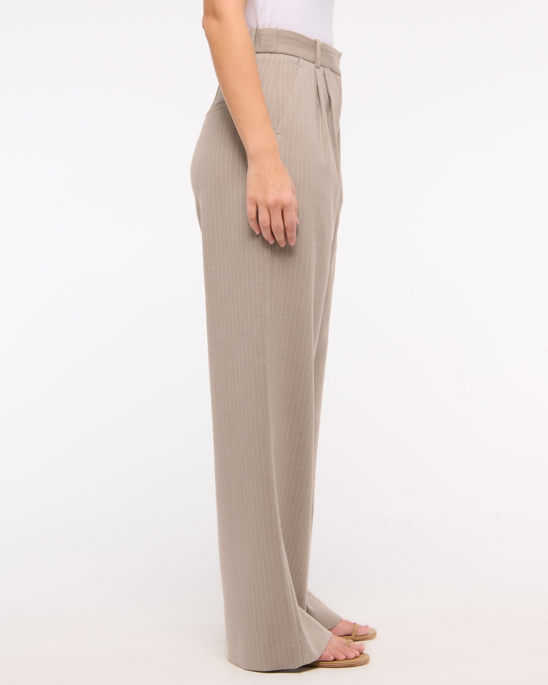 Curve Love A&F Sloane Tailored Wide Leg Pant