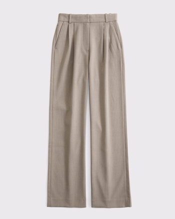 Curve Love A&F Sloane Tailored Wide Leg Pant