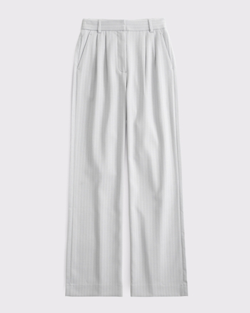 Curve Love A&F Sloane Tailored Wide Leg Pant