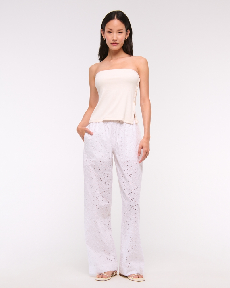 Women's Eyelet Pull-On Pant | Women's Clearance | Abercrombie.com