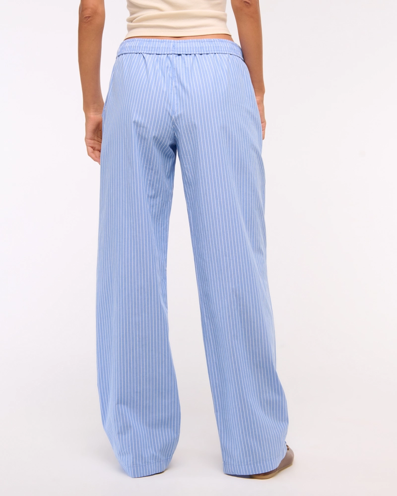 Poplin Wide Leg Pull-On Pant