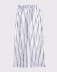 Poplin Wide Leg Pull-On Pant
