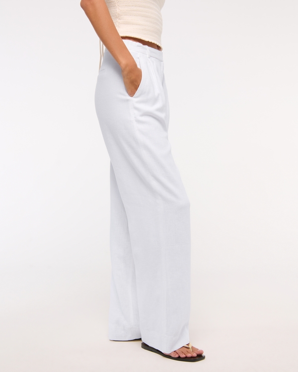 A&F Sloane Low Rise Tailored Linen-Blend Pant