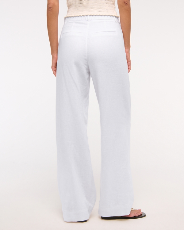 A&F Sloane Low Rise Tailored Linen-Blend Pant