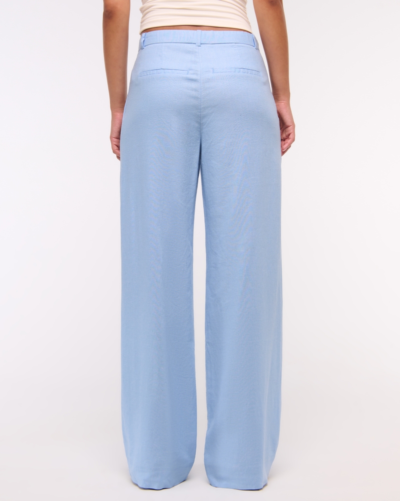 A&F Sloane Low Rise Tailored Linen-Blend Pant