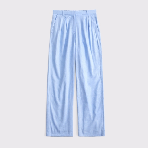 Женские брюки Abercrombie & Fitch A&F Sloane Low Rise Tailored Linen-Blend Pant