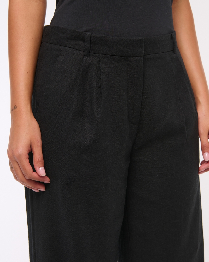 A&F Sloane Low Rise Tailored Linen-Blend Pant