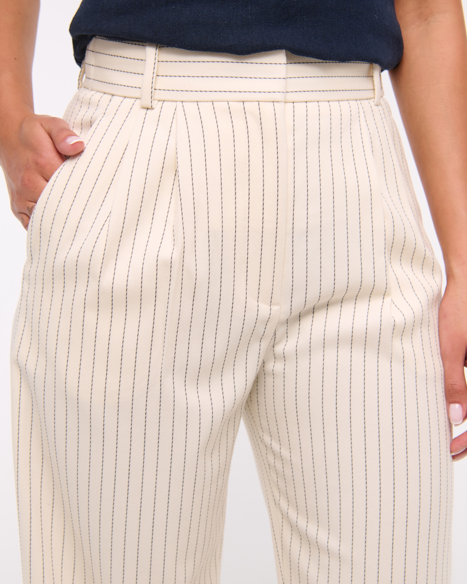 A&F Sloane Tailored Wide Leg Pant