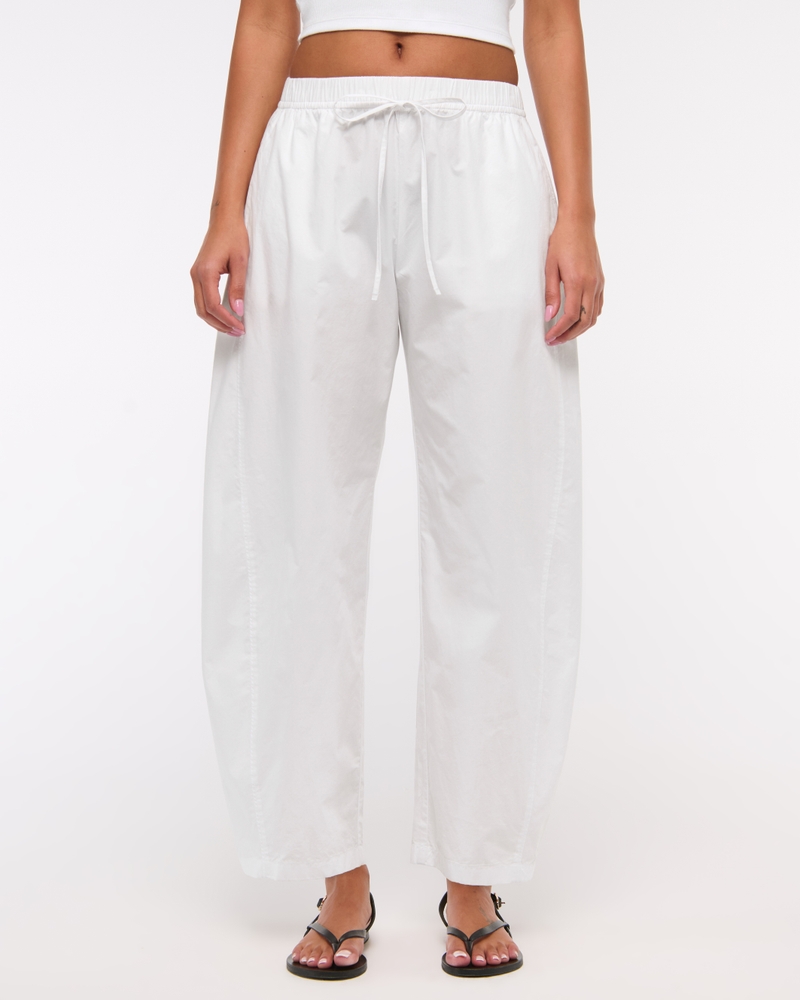 Poplin Barrel Pull-On Pant