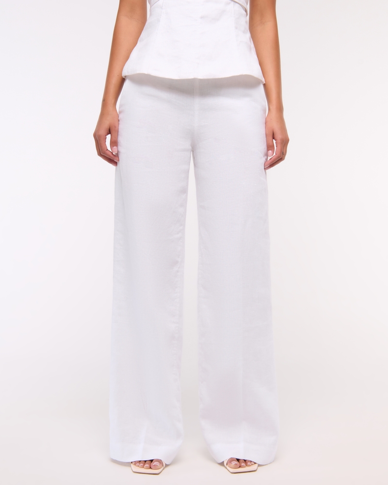 Premium Linen Tailored Ultra Wide Leg Pant