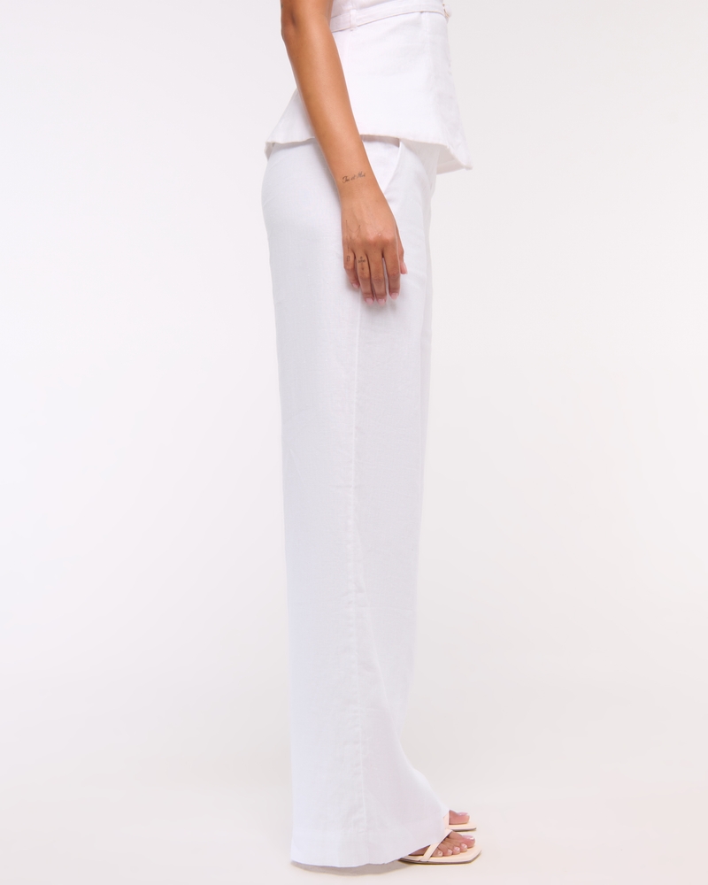 Premium Linen Tailored Ultra Wide Leg Pant
