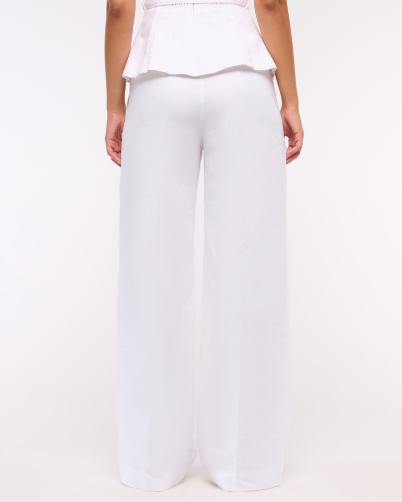 Premium Linen Tailored Ultra Wide Leg Pant