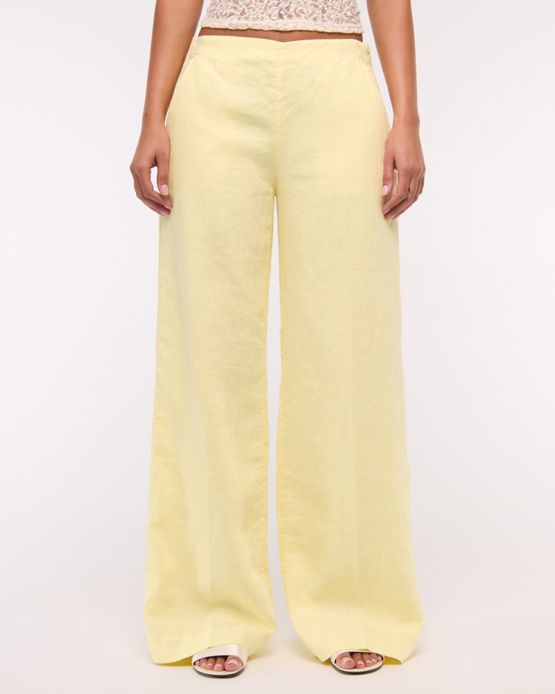 Premium Linen Tailored Ultra Wide Leg Pant