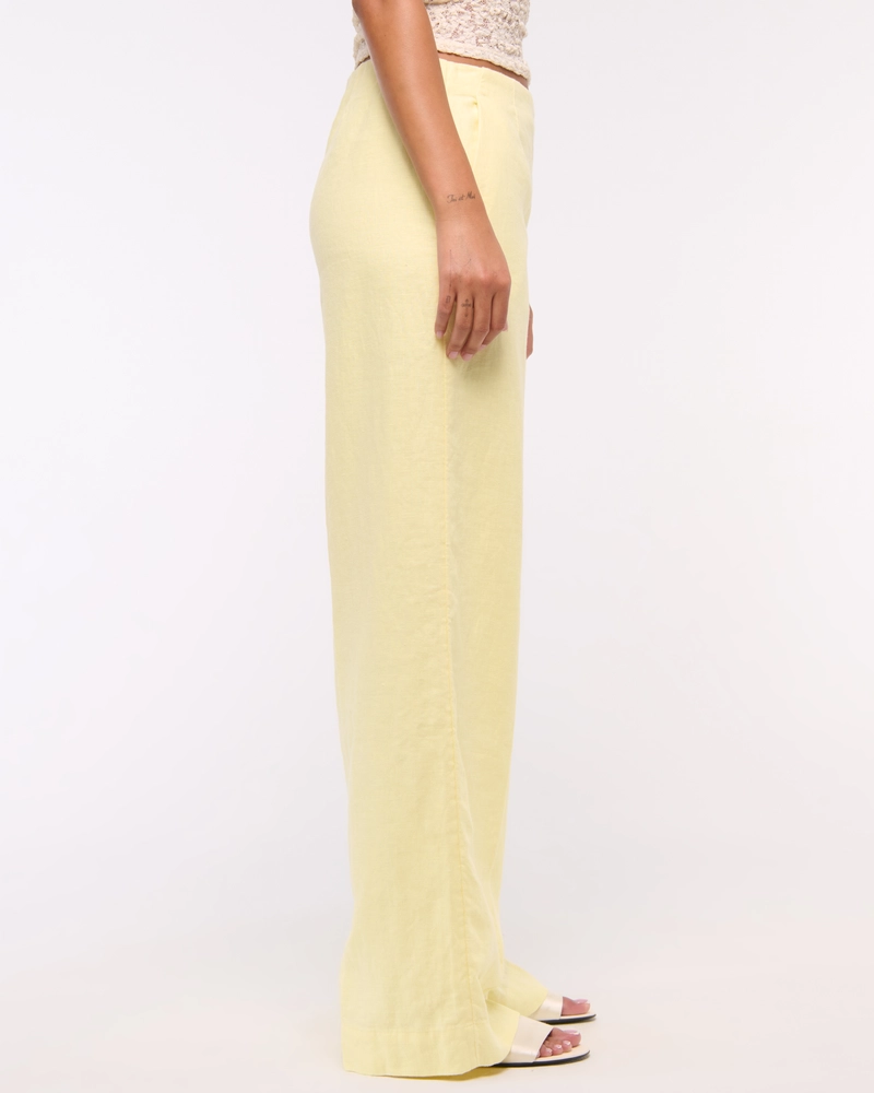 Premium Linen Tailored Ultra Wide Leg Pant