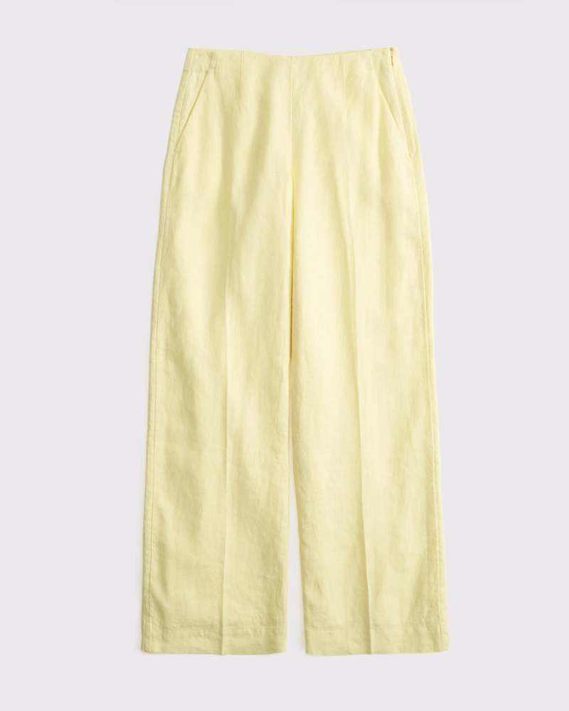 Premium Linen Tailored Ultra Wide Leg Pant