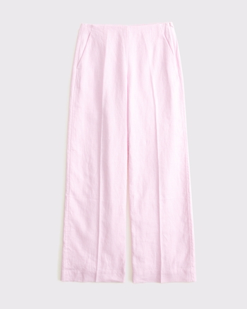 Premium Linen Tailored Ultra Wide Leg Pant