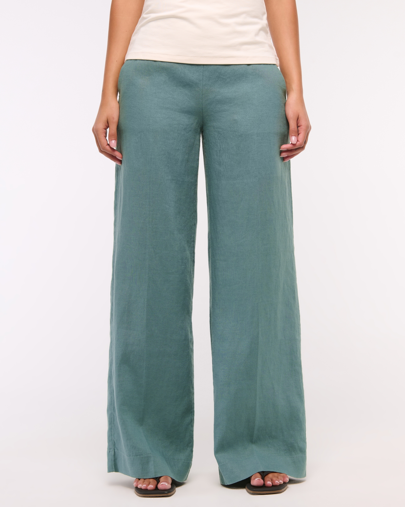Premium Linen Tailored Ultra Wide Leg Pant