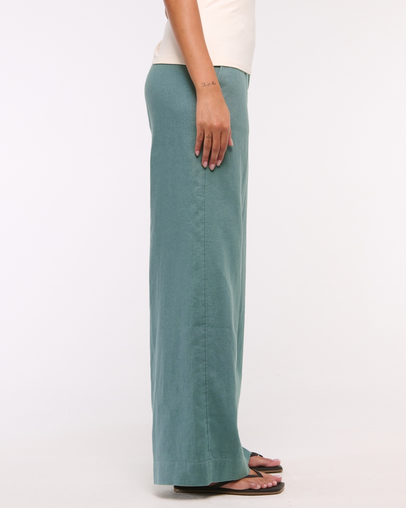 Premium Linen Tailored Ultra Wide Leg Pant