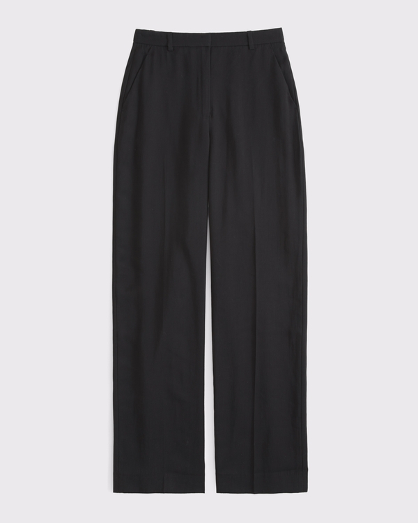 Drapey Tailored Wide Leg Pant, Black view 1