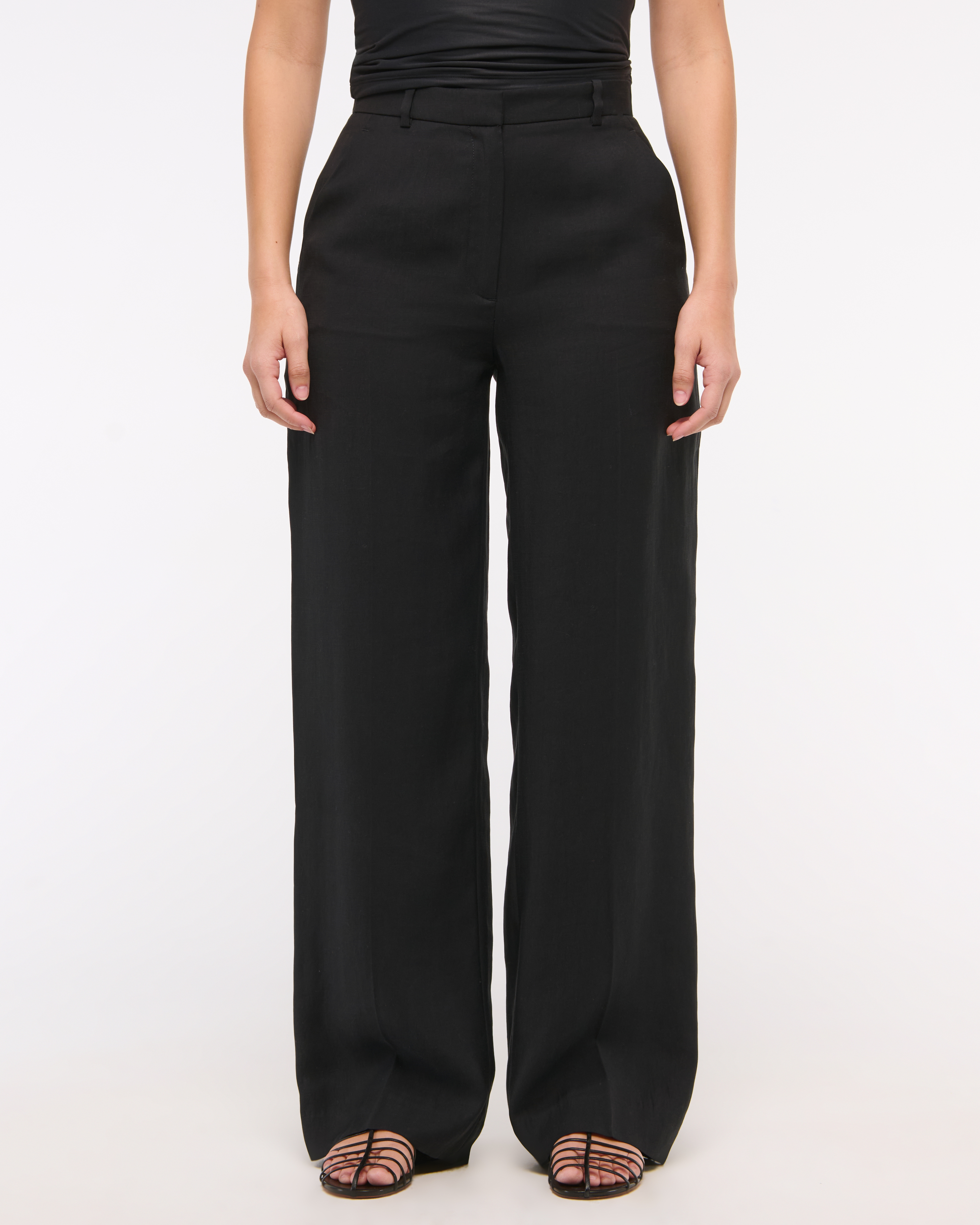 [LUV IS TRUE]★PY CURVED WIDE PANTS PY CURVED WIDE PANTS(CHARCOAL) - LUVISTRUE