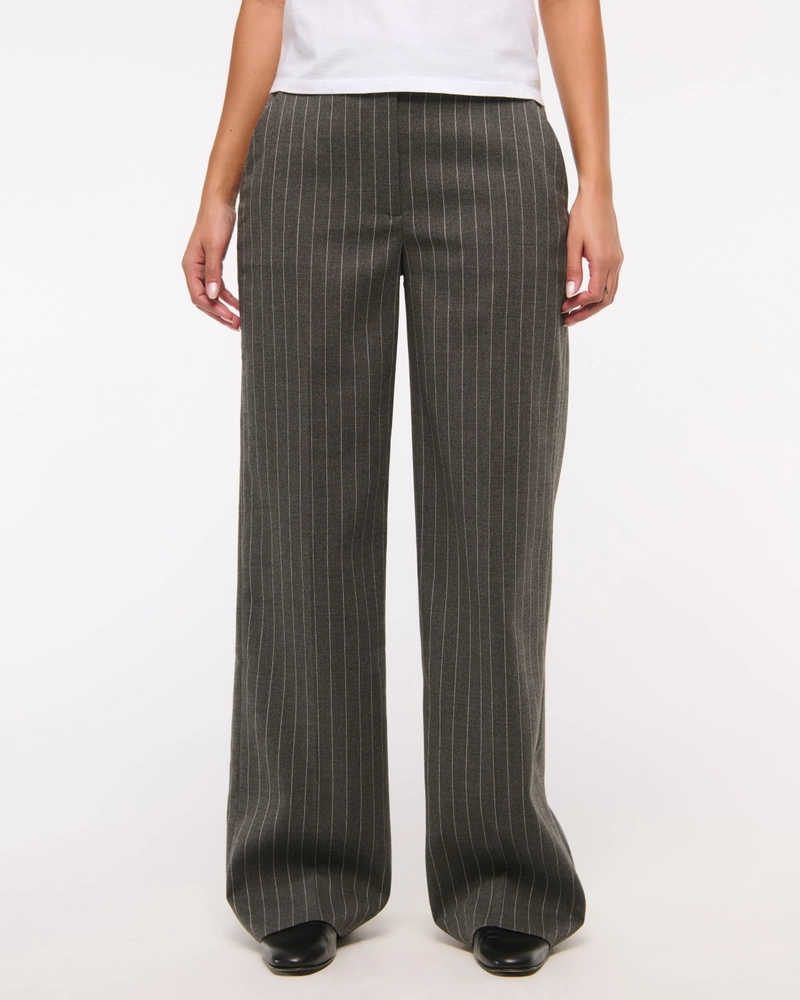 A&F Sloane High Rise Tailored Wide Leg Pant
