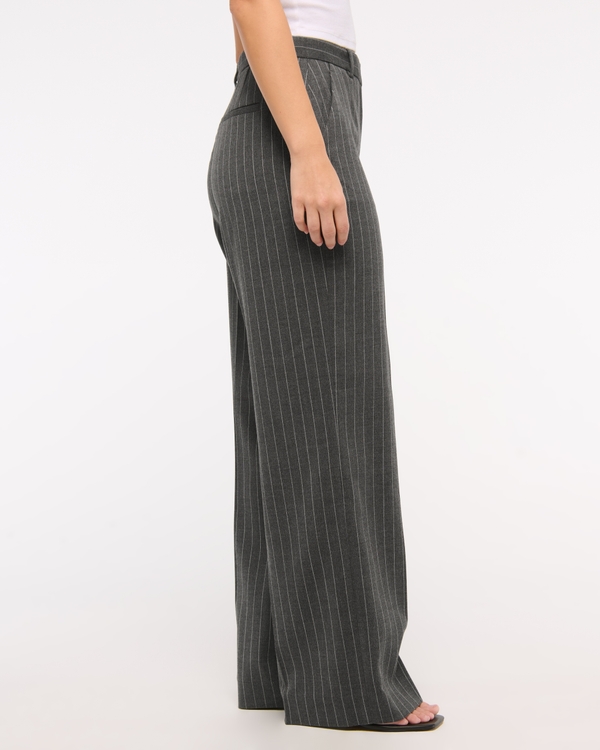 Curve Love A&F Sloane High Rise Tailored Wide Leg Pant