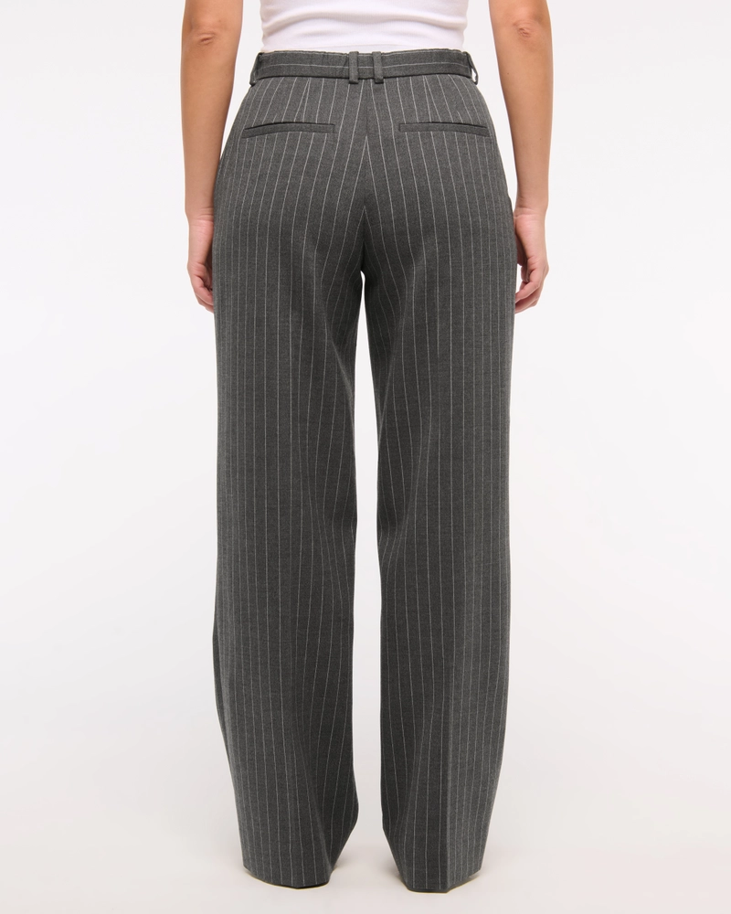 Curve Love A&F Sloane High Rise Tailored Wide Leg Pant