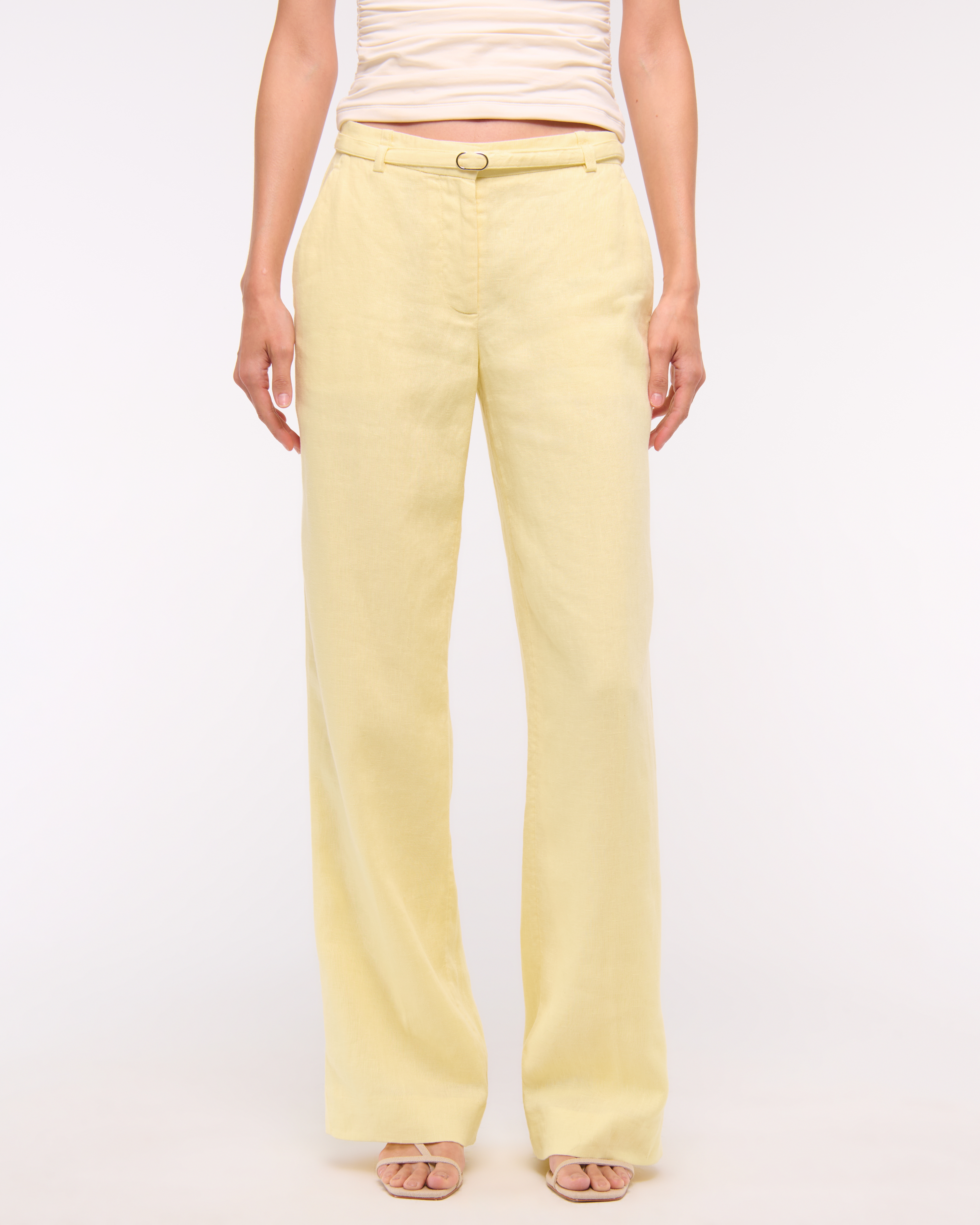 Women's Premium Linen Tailored Ultra Wide Leg Pant | Women's