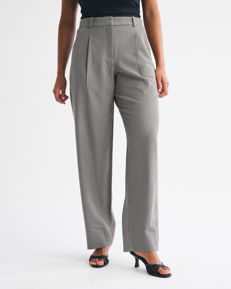 Women's Curve Love A&F Quinn Tailored Straight Pant | Women's