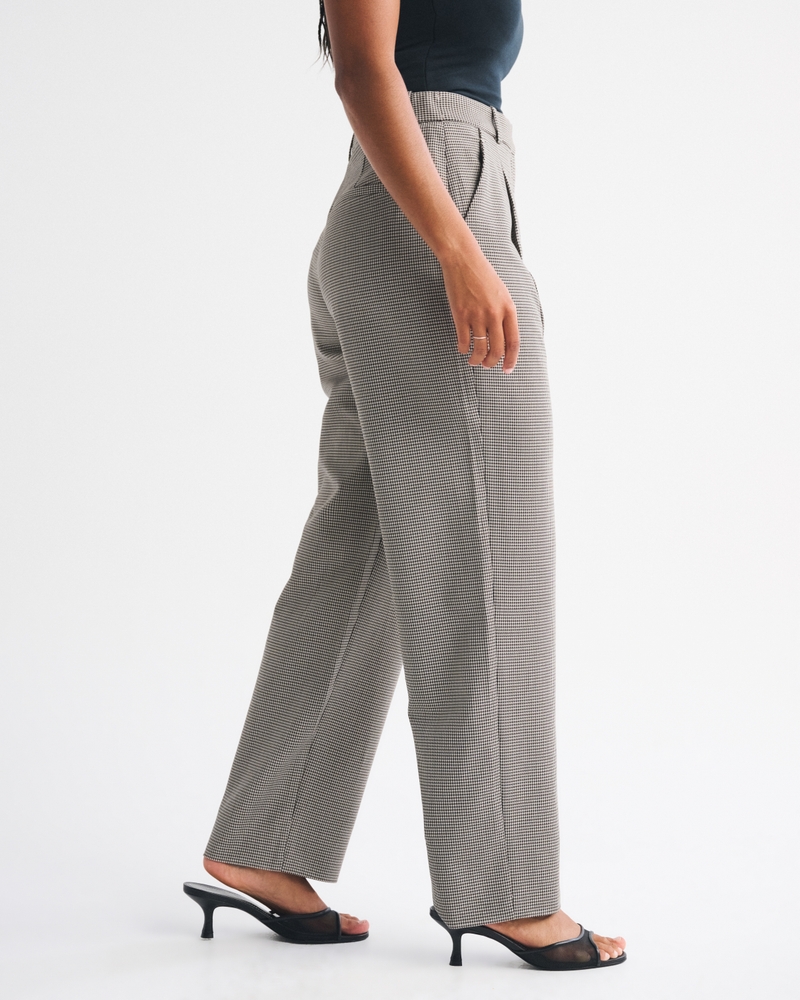 Curve Love A&F Quinn Tailored Straight Pant