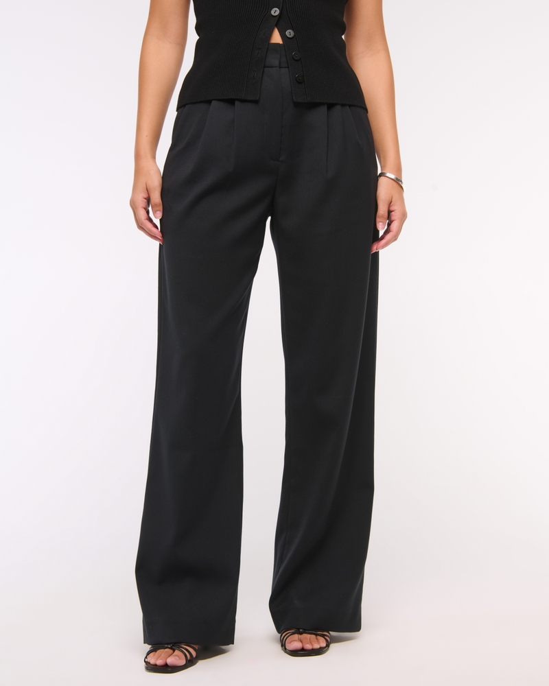 Curve Love A&F Sloane Tailored Wide Leg Pant