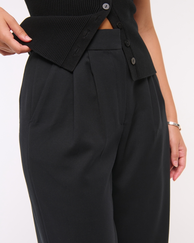 Curve Love A&F Sloane Tailored Wide Leg Pant