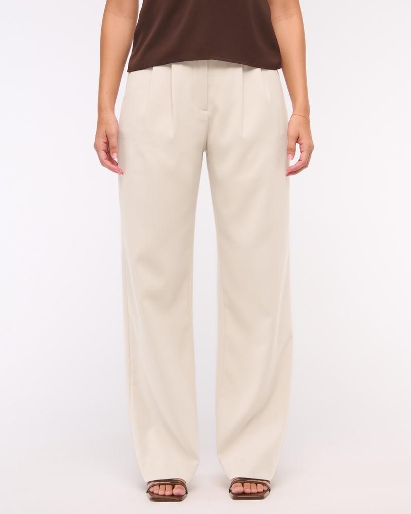 Curve Love A&F Sloane Tailored Wide Leg Pant