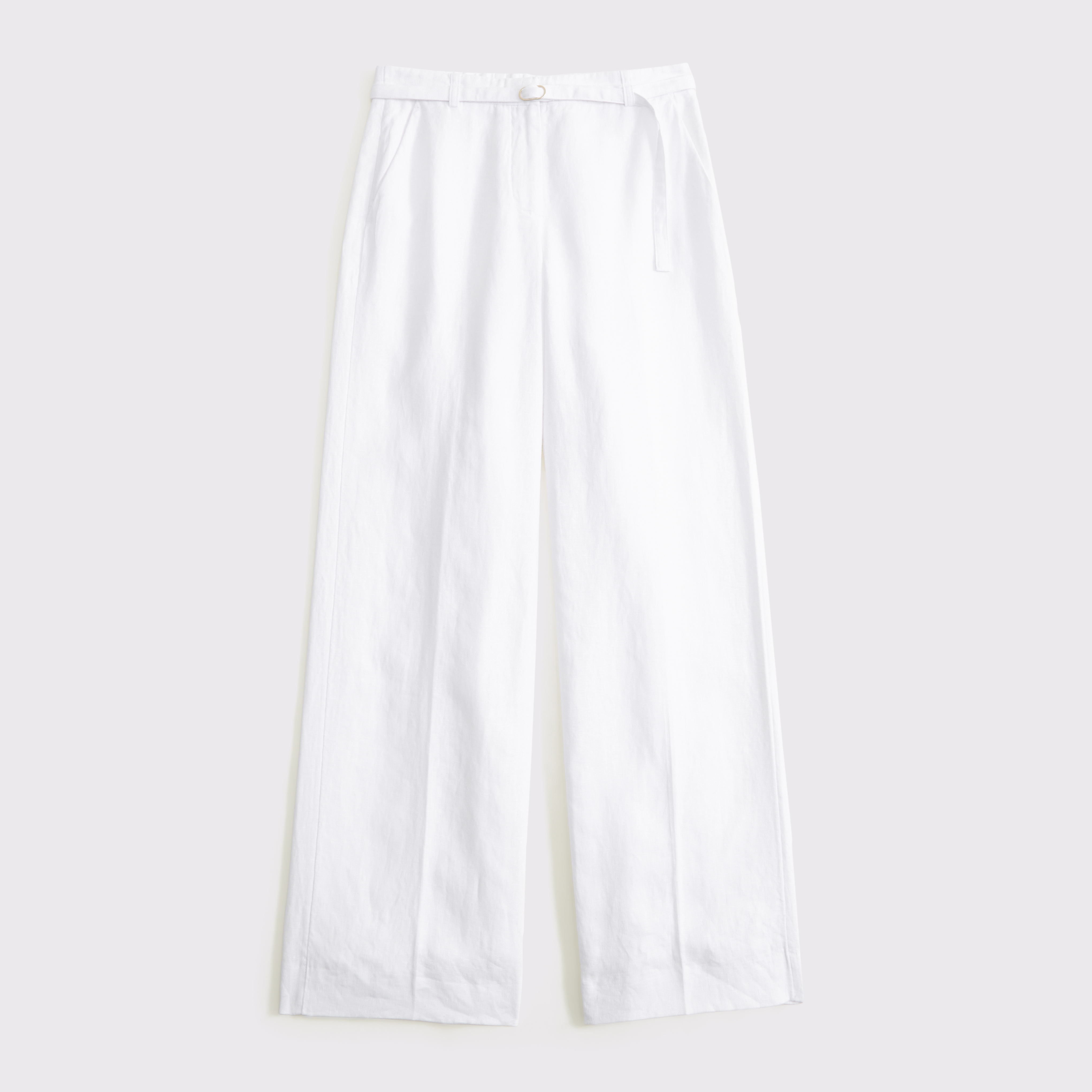 Women's Premium Linen Belted Wide Leg Pant | Women's