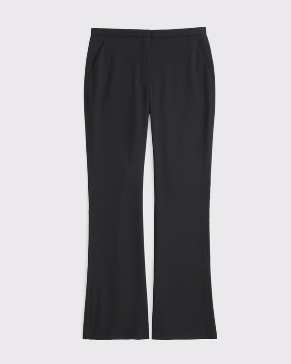 Low Rise Tailored Slim Boot Pant, Black view 1