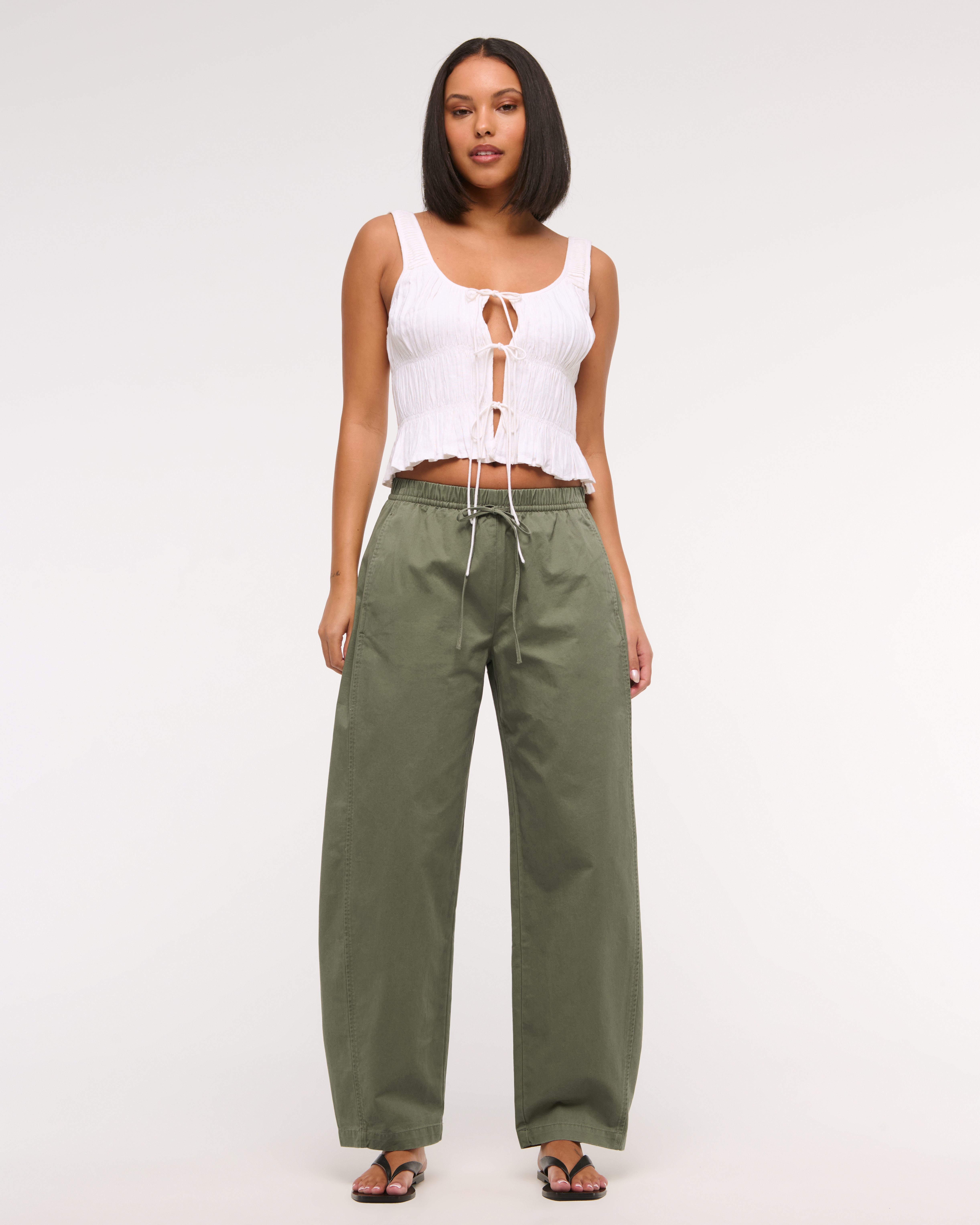 Abercrombie & Fitch Barrel Pull-on Pant In Green