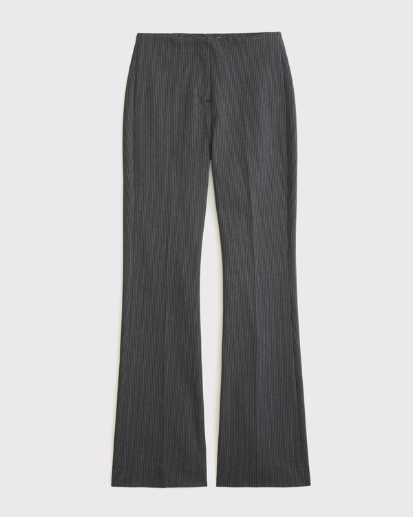 Curve Love A&F Forme Bootcut Pant, Dark Gray Pinstripe view 1