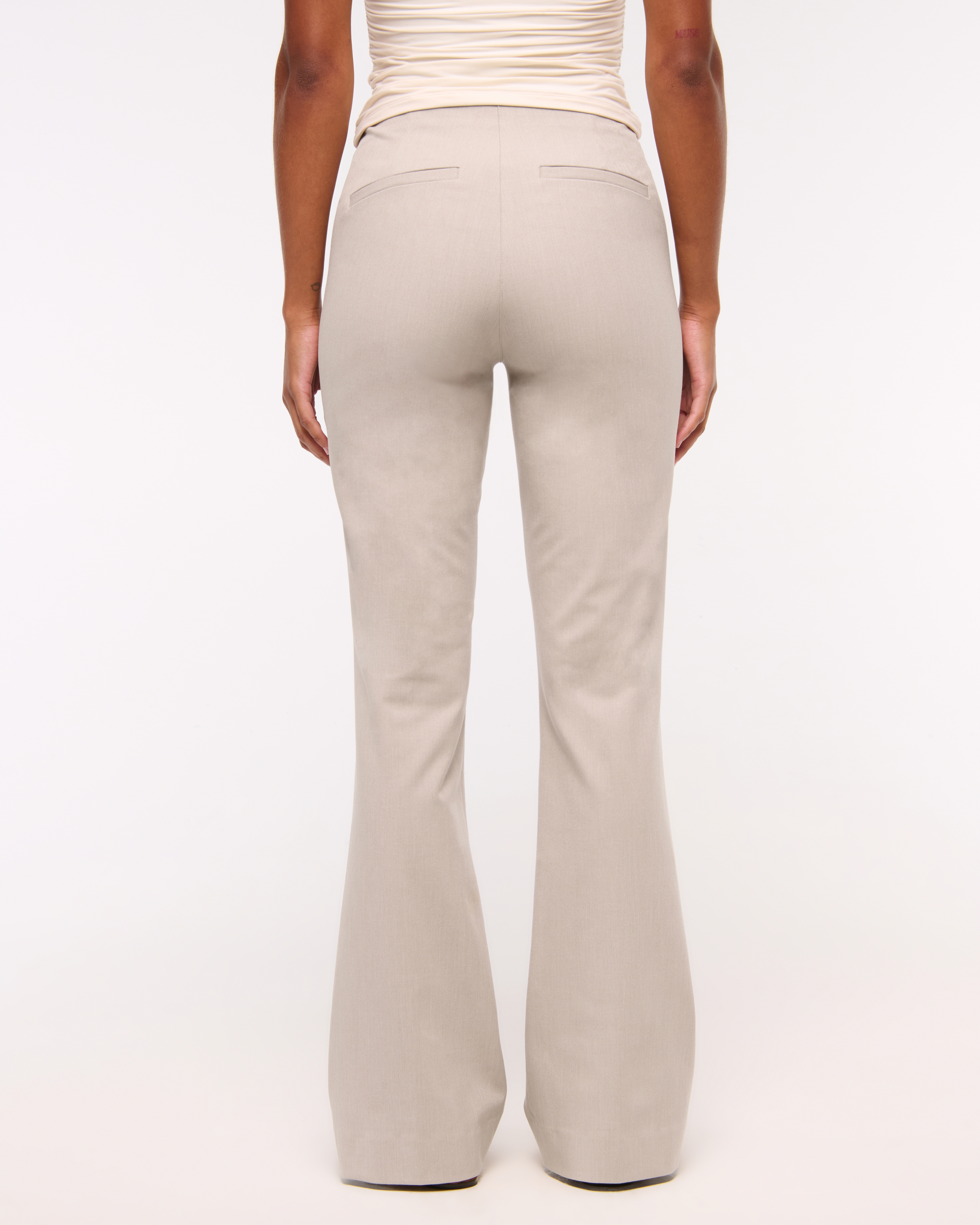 Abercrombie & Fitch Curve Love A&f Forme Bootcut Pant In Gray