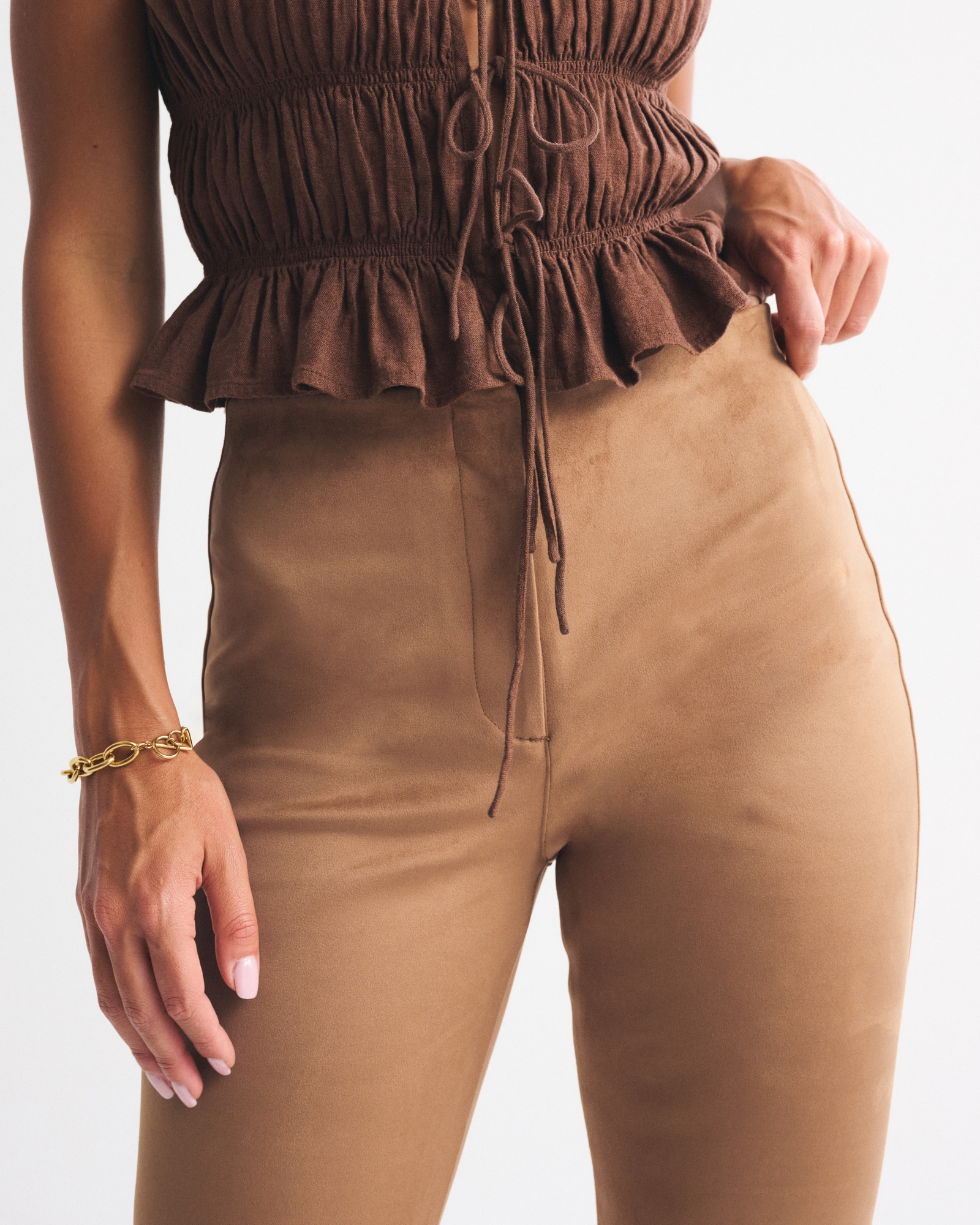 Curve Love Vegan Suede Bootcut Pant